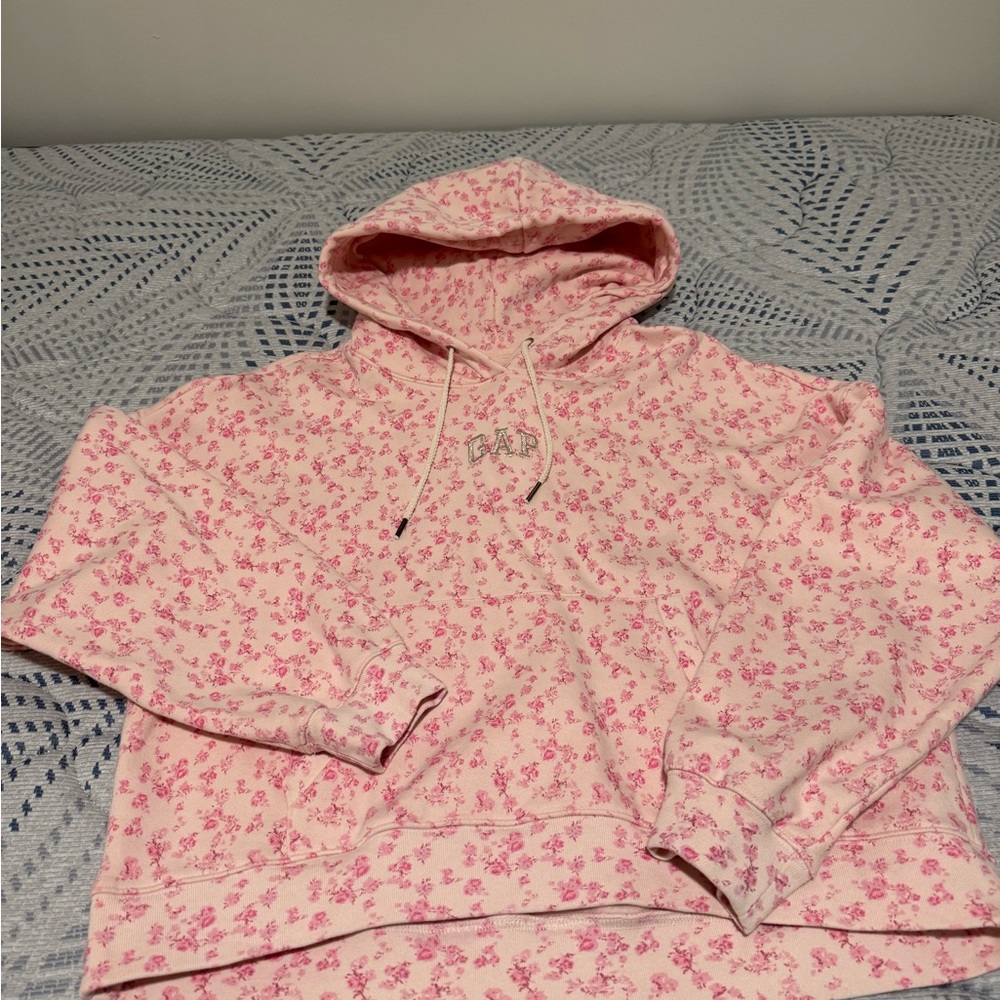 GAP x LoveShackFancy LIMITED EDITION Light Pink Floral Hoodie